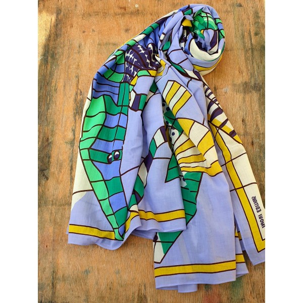 Inoui Editions medvilnės skara CERFS VOLANTS PARMA